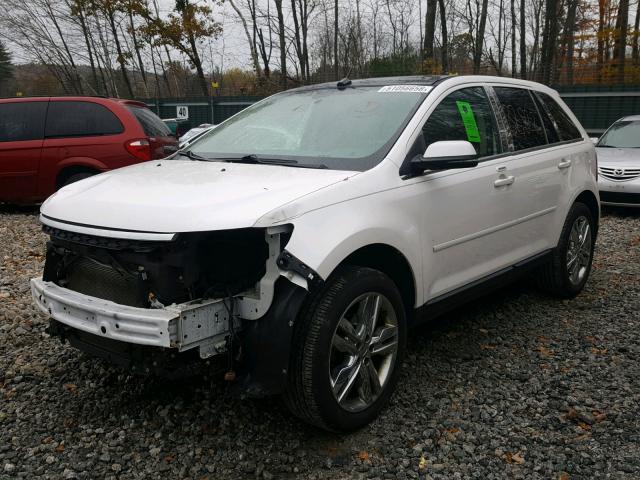 2FMDK4KC4DBB62353 - 2013 FORD EDGE LIMIT WHITE photo 2