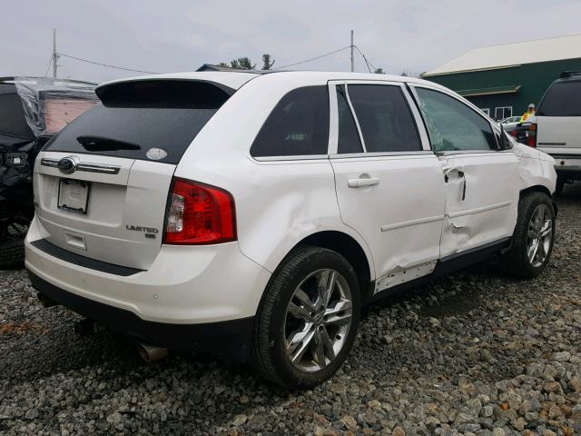 2FMDK4KC4DBB62353 - 2013 FORD EDGE LIMIT WHITE photo 4