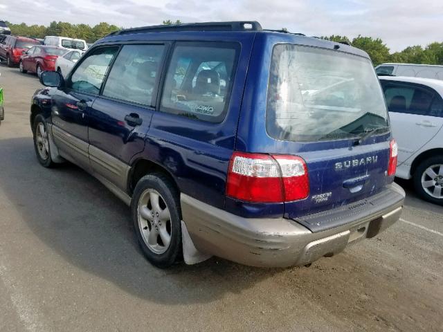 JF1SF65532H755801 - 2002 SUBARU FORESTER S BLUE photo 3