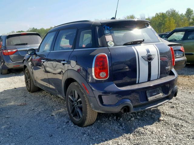 WMWZC5C55DWM15897 - 2013 MINI COOPER S C BLUE photo 3