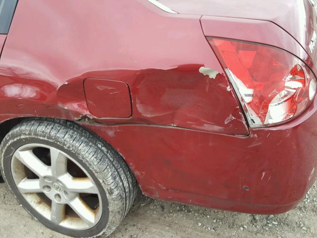 1N4BA41E04C816336 - 2004 NISSAN MAXIMA SE MAROON photo 9