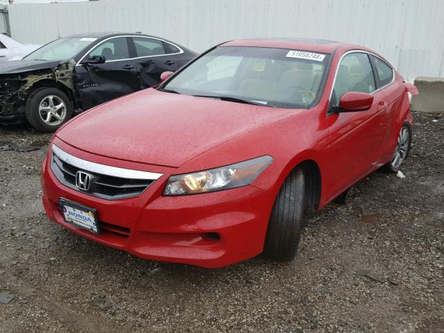 1HGCS1B87BA010488 - 2011 HONDA ACCORD EXL RED photo 2