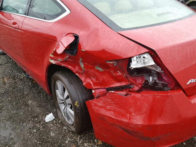 1HGCS1B87BA010488 - 2011 HONDA ACCORD EXL RED photo 9