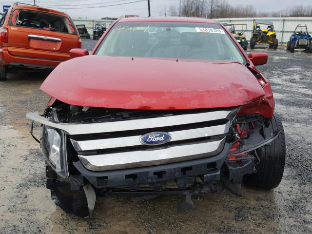 3FAHP0KC4BR308898 - 2011 FORD FUSION SPO RED photo 9