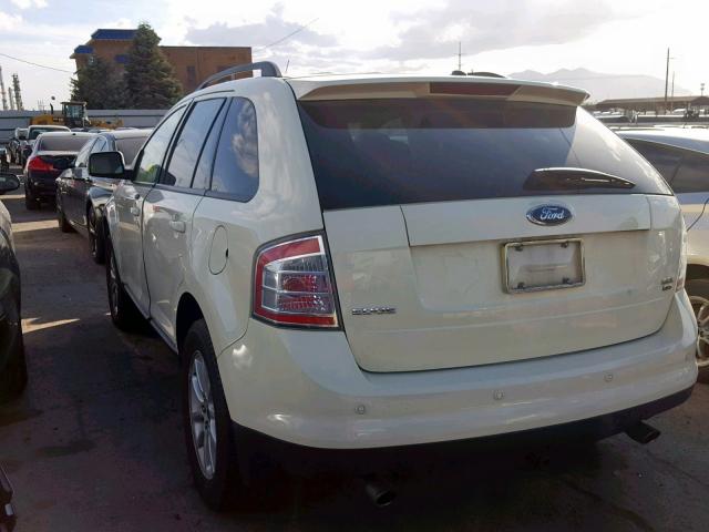 2FMDK48C27BA30915 - 2007 FORD EDGE SEL WHITE photo 3