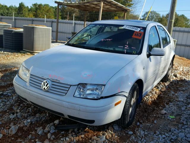 3VWSB69M62M126954 - 2002 VOLKSWAGEN JETTA GLS WHITE photo 2