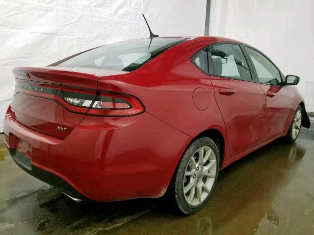 1C3CDFBA3DD330941 - 2013 DODGE DART SXT RED photo 4