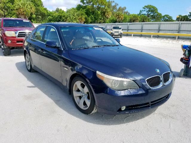 WBANE53527CW64124 - 2007 BMW 525 I BLUE photo 1