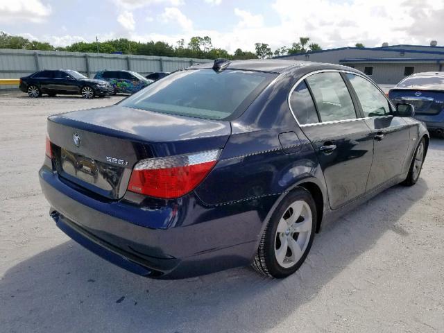 WBANE53527CW64124 - 2007 BMW 525 I BLUE photo 4