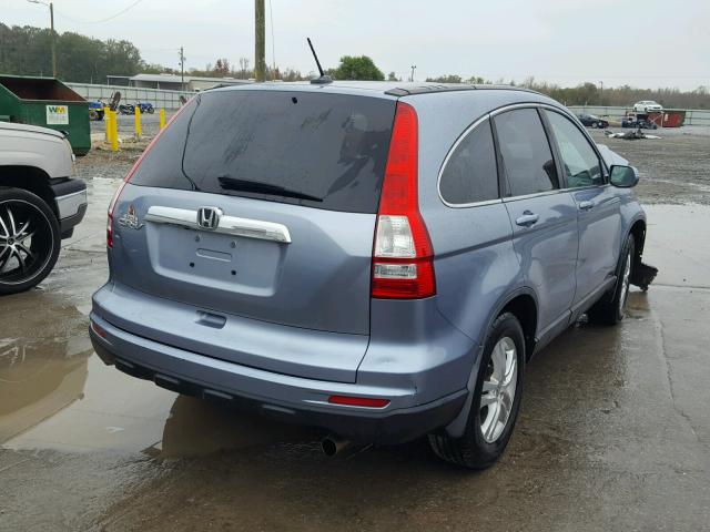 5J6RE3H79AL000892 - 2010 HONDA CR-V EXL BLUE photo 4