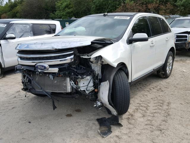 2FMDK3JC0DBE23487 - 2013 FORD EDGE SEL WHITE photo 2