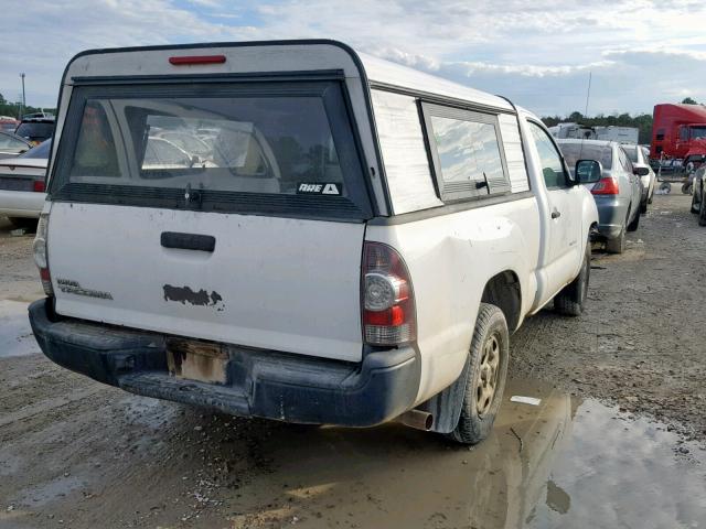 5TENX4CN0AZ701378 - 2010 TOYOTA TACOMA WHITE photo 4