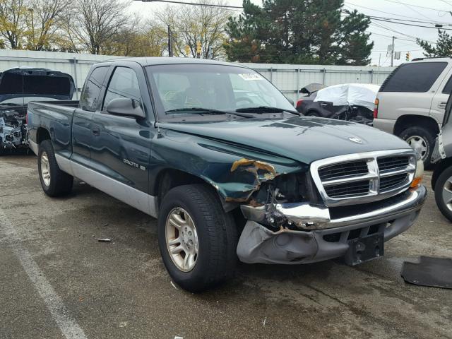 1B7GL22X61S341503 - 2001 DODGE DAKOTA GREEN photo 1