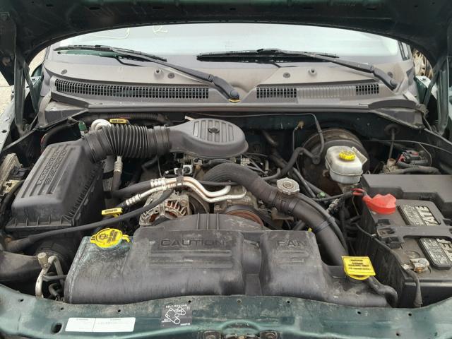 1B7GL22X61S341503 - 2001 DODGE DAKOTA GREEN photo 7