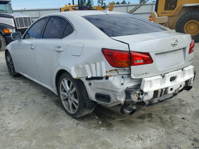 JTHBK262472031112 - 2007 LEXUS IS 250 WHITE photo 3