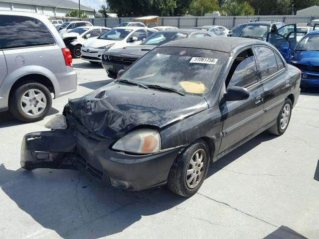 KNADC125536240330 - 2003 KIA RIO BLACK photo 2