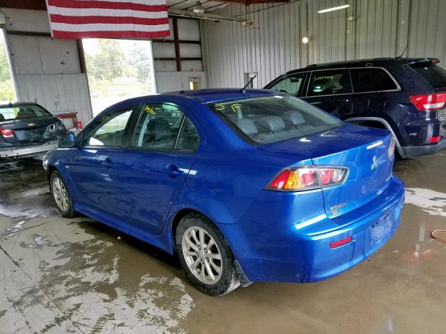 JA32V2FW1CU013272 - 2012 MITSUBISHI LANCER SE BLUE photo 3