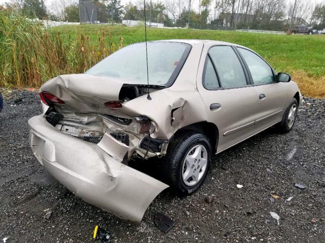 1G1JC524327210099 - 2002 CHEVROLET CAVALIER B TAN photo 4