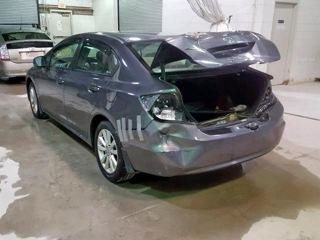 2HGFB2F98CH501693 - 2012 HONDA CIVIC EXL 灰色 照片 3
