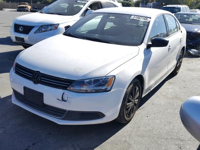 3VW2K7AJ0CM405230 - 2012 VOLKSWAGEN JETTA BASE Սպիտակ լուսանկար 2
