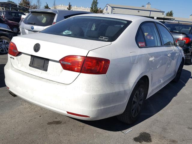 3VW2K7AJ0CM405230 - 2012 VOLKSWAGEN JETTA BASE Սպիտակ լուսանկար 4