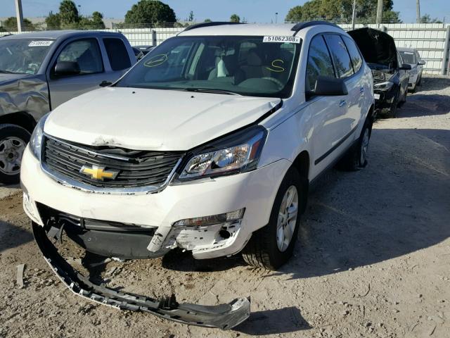 1GNKRFKD5FJ185514 - 2015 CHEVROLET TRAVERSE L WHITE photo 2