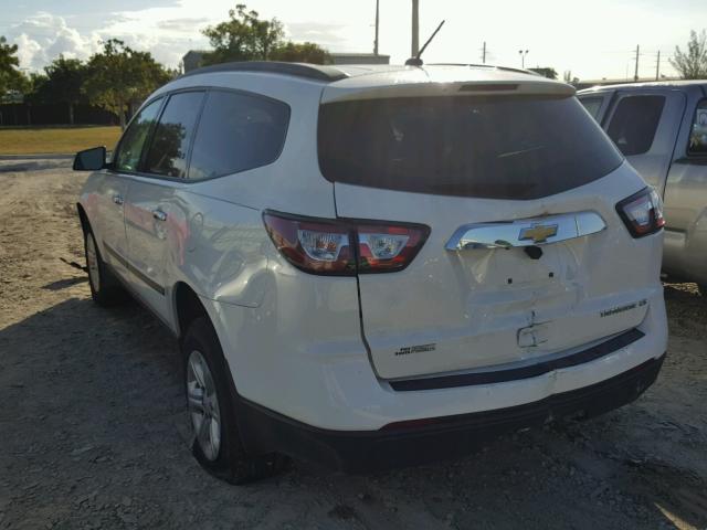 1GNKRFKD5FJ185514 - 2015 CHEVROLET TRAVERSE L WHITE photo 3