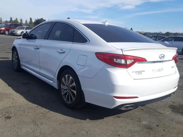 5NPE34AF2FH128470 - 2015 HYUNDAI SONATA SPO WHITE photo 3