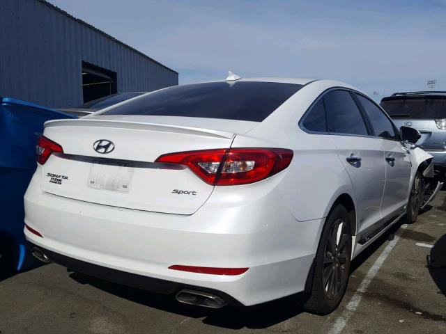 5NPE34AF2FH128470 - 2015 HYUNDAI SONATA SPO WHITE photo 4