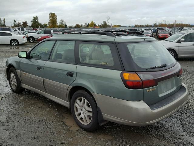 4S3BH675337628233 - 2003 SUBARU LEGACY OUT GREEN photo 3