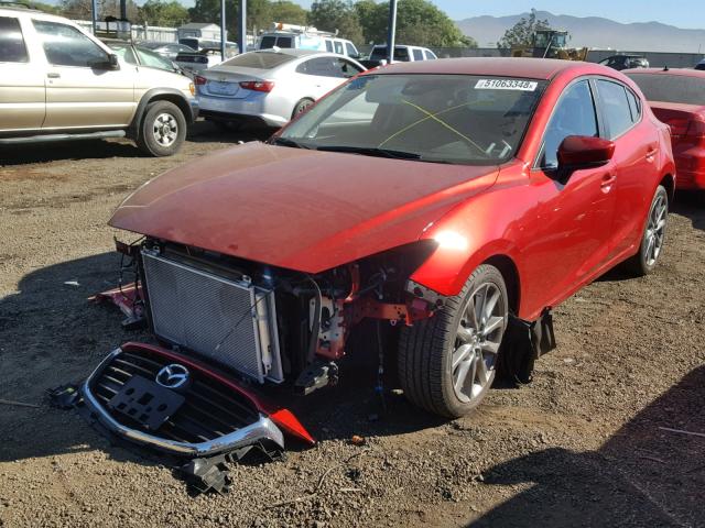 JM1BN1L32J1156333 - 2018 MAZDA 3 TOURING RED photo 2