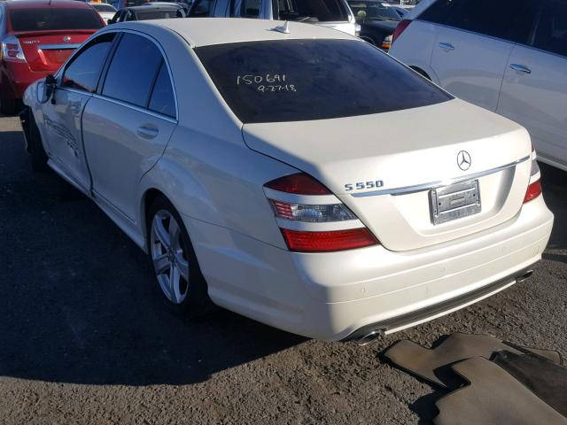 WDDNG71X79A276775 - 2009 MERCEDES-BENZ S 550 WHITE photo 3