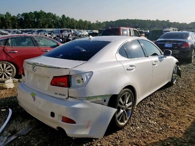 JTHBK262985063344 - 2008 LEXUS IS 250 WHITE photo 4