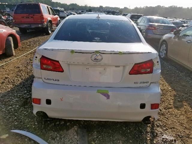 JTHBK262985063344 - 2008 LEXUS IS 250 WHITE photo 9