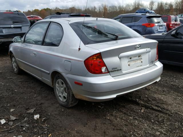 KMHCG35C73U236084 - 2003 HYUNDAI ACCENT GL SILVER photo 3