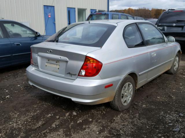 KMHCG35C73U236084 - 2003 HYUNDAI ACCENT GL SILVER photo 4