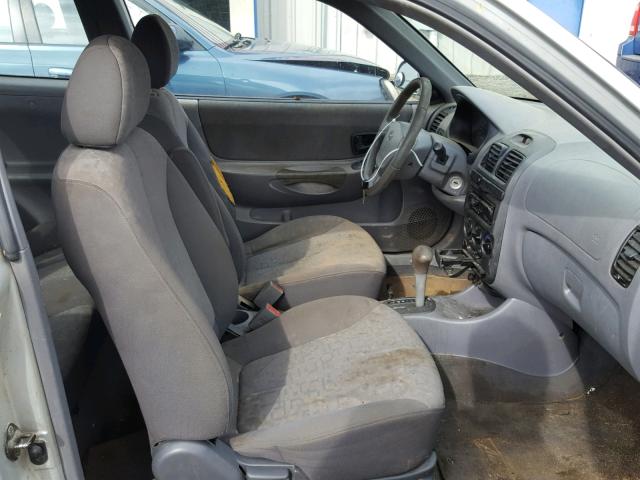 KMHCG35C73U236084 - 2003 HYUNDAI ACCENT GL SILVER photo 5