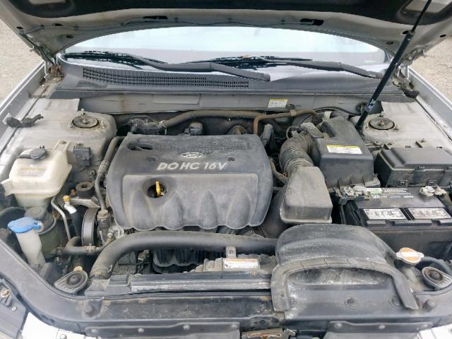 5NPET46C28H390300 - 2008 HYUNDAI SONATA GLS SILVER photo 7