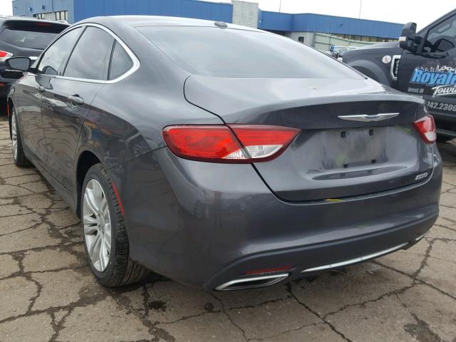 1C3CCCAG0FN510785 - 2015 CHRYSLER 200 LIMITE GRAY photo 3