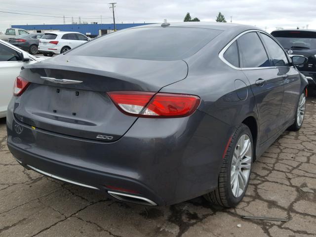 1C3CCCAG0FN510785 - 2015 CHRYSLER 200 LIMITE GRAY photo 4