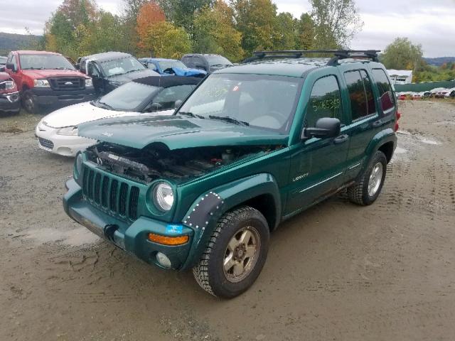 1J4GL58K84W123468 - 2004 JEEP LIBERTY LI GREEN photo 2