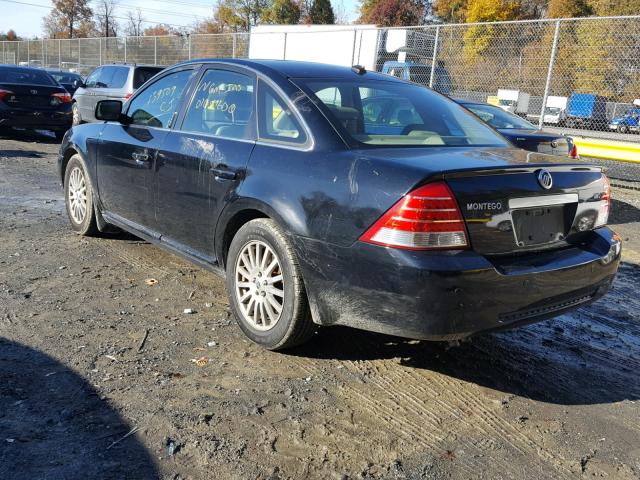 1MEHM43137G602619 - 2007 MERCURY MONTEGO PR BLACK photo 3