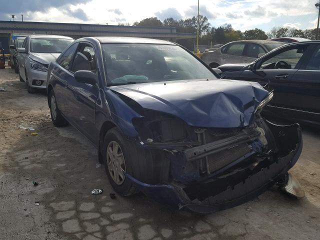 1HGEM22104L038572 - 2004 HONDA CIVIC DX V BLUE photo 1