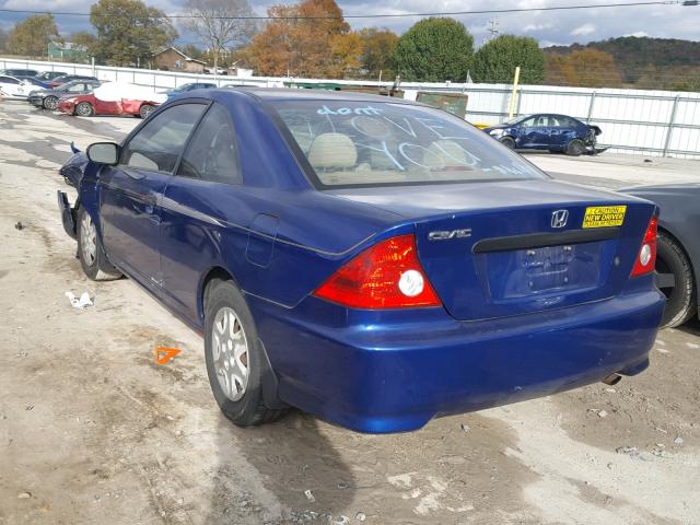 1HGEM22104L038572 - 2004 HONDA CIVIC DX V BLUE photo 3