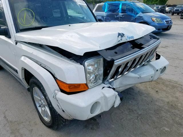 1J8HH48N56C215571 - 2006 JEEP COMMANDER WHITE photo 9