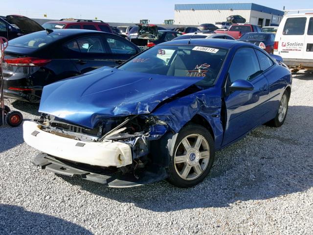 1ZWFT61L125604166 - 2002 MERCURY COUGAR V6 BLUE photo 2