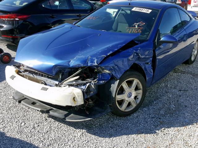 1ZWFT61L125604166 - 2002 MERCURY COUGAR V6 BLUE photo 9