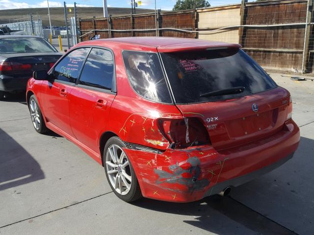 JF4GG22655H058078 - 2005 SAAB 9-2 AERO RED photo 3