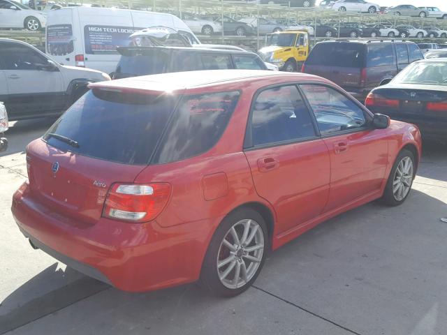 JF4GG22655H058078 - 2005 SAAB 9-2 AERO RED photo 4