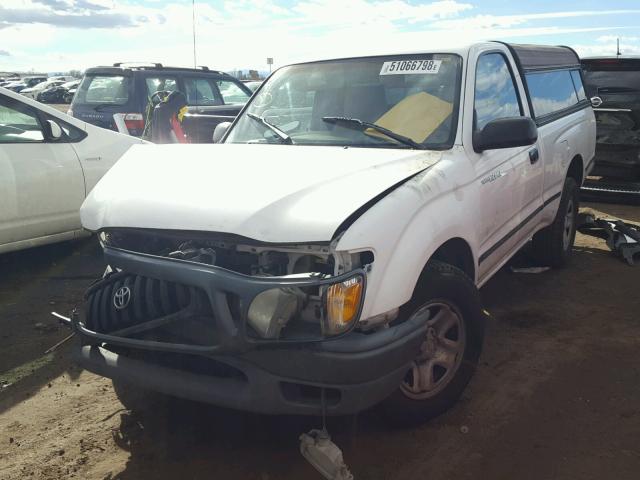 5TENL42N81Z811074 - 2001 TOYOTA TACOMA WHITE photo 2